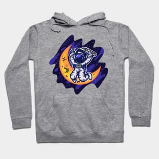 Graduated astronaut - all over the moon Hoodie